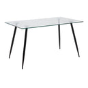 Glass Dining Table for 4 to 6 People Rectangular - Wilma