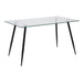 Glass Dining Table for 4 to 6 People Rectangular - Wilma