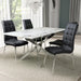 Glass Dining Table With Silver Legs 160cm With 4 Jenner Chairs - Astoria