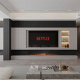 Glass Fronted Borderless And Frameless Electric Fire 71 Inch - Clarendon