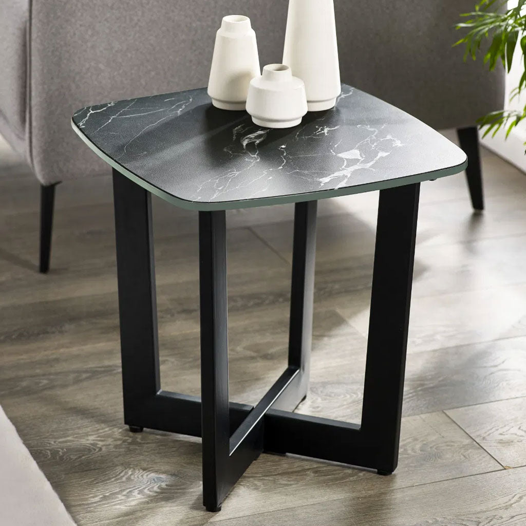 Glass Lamp Table Square - Olympus