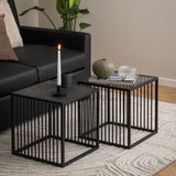 Glass Side Table Square - Strington