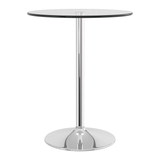 Glass Top Bar Table Round 72cm High - Chiswick
