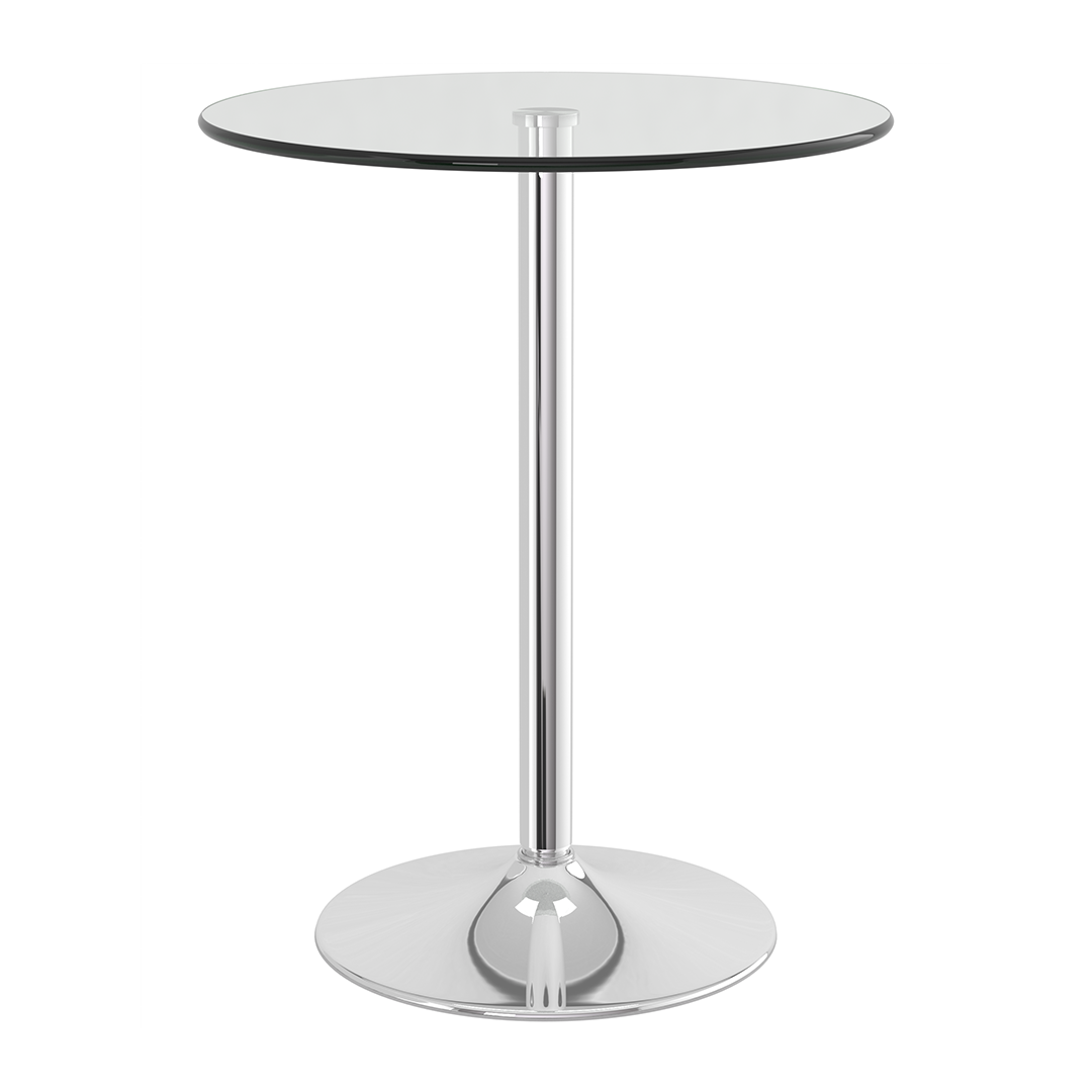 Glass Top Bar Table Round 89cm High - Chiswick