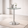 Glass Top Bar Table Round Poseur 105cm High - Chiswick