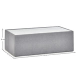 Glass Top Coffee Table With Fabric Base - Rohe