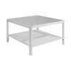 Glass Top Coffee Table With Wooden Frame - Ray