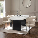 Glass Top Dining Table for 4 to 6 People Oval - Bolivia