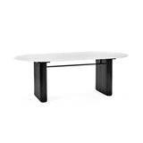 Glass Top Dining Table for 4 to 6 People Oval - Bolivia
