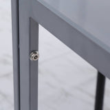 Glass Top Kitchen Dining Table Square for 2 to 4 People - Velmora