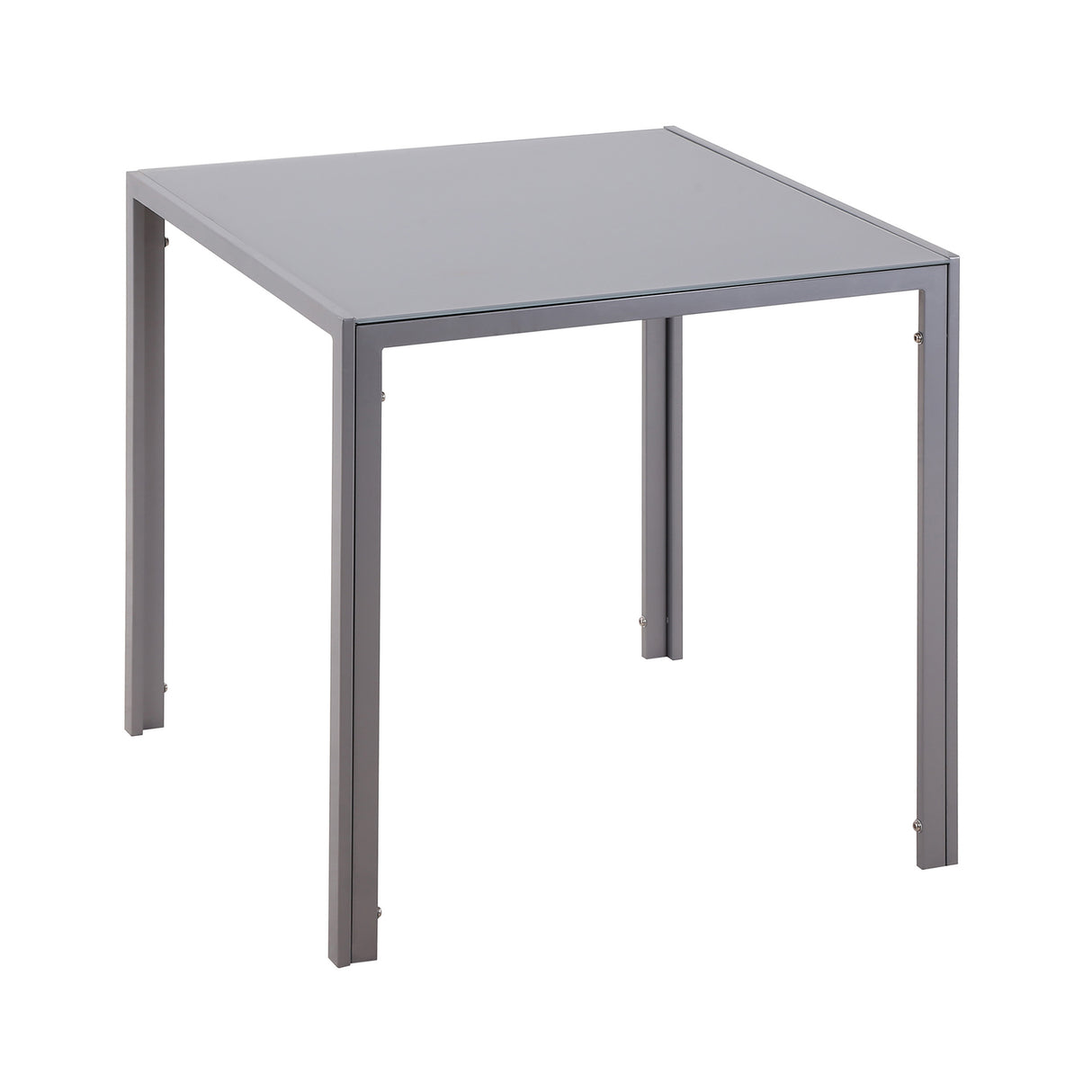 Glass Top Kitchen Dining Table Square for 2 to 4 People - Velmora