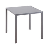 Glass Top Kitchen Dining Table Square for 2 to 4 People - Velmora