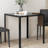 Glass Top Kitchen Dining Table Square for 2 to 4 People - Velmora