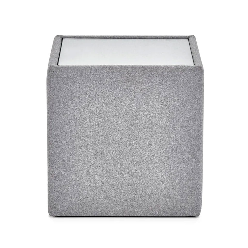 Glass Top Lamp Table With Fabric Base - Rohe