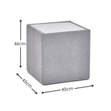 Glass Top Lamp Table With Fabric Base - Rohe