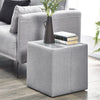 Glass Top Lamp Table With Fabric Base - Rohe