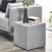 Glass Top Lamp Table With Fabric Base - Rohe