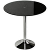 Glass Top Modern Bar Table 70cm Round for 4 People - Velmora