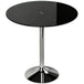Glass Top Modern Bar Table 70cm Round for 4 People - Velmora