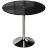 Glass Top Modern Bar Table 80cm Round for 4 People - Velmora