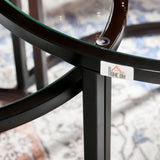 Glass Top Nesting Coffee Tables in Set of 2 With Black Steel Frame - Velmora