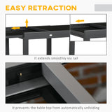Glass Top Outdoor Garden Extending Dining Table for 4 to 6 People - Velmora