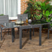 Glass Top Outdoor Garden Extending Dining Table for 4 to 6 People - Velmora