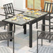 Glass Top Outdoor Garden Extending Dining Table for 4 to 6 People - Velmora