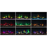 Glass Wall Insert or Mounted Electric Fire 50 Inch - Aurora