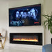 Glass Wall Insert or Mounted Electric Fire 60 Inch 152.4cm Wide - Aurora
