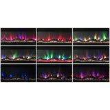 Glass Wall Insert or Mounted Electric Fire 72 Inch - Aurora