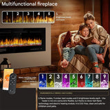 Glass Wall Insert or Mounted Electric Fire With Wi-Fi 50 Inch - Luminis