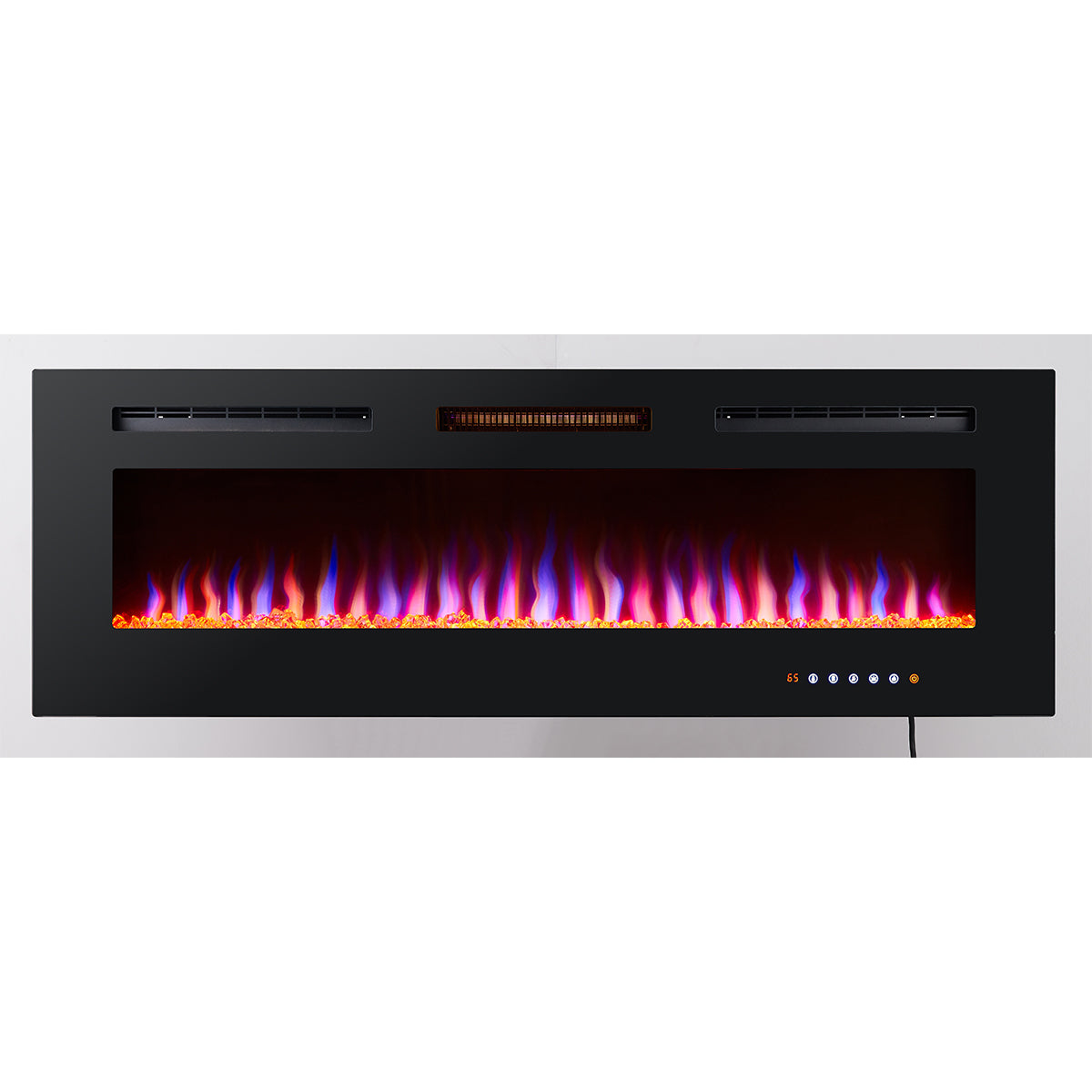 Glass Wall Insert or Mounted Electric Fire With Wi-Fi 50 Inch - Luminis