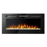 Glass Wall Insert or Mounted Electric Fire With Wi-Fi 50 Inch - Luminis