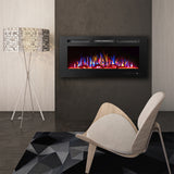 Glass Wall Insert or Mounted Electric Fire With Wi-Fi 50 Inch - Luminis