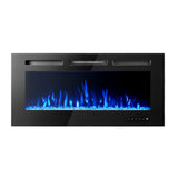 Glass Wall Insert or Mounted Electric Fire With Wi-Fi 60 Inch - Luminis