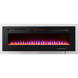 Glass Wall Insert or Mounted Electric Fire With Wi-Fi 60 Inch - Luminis