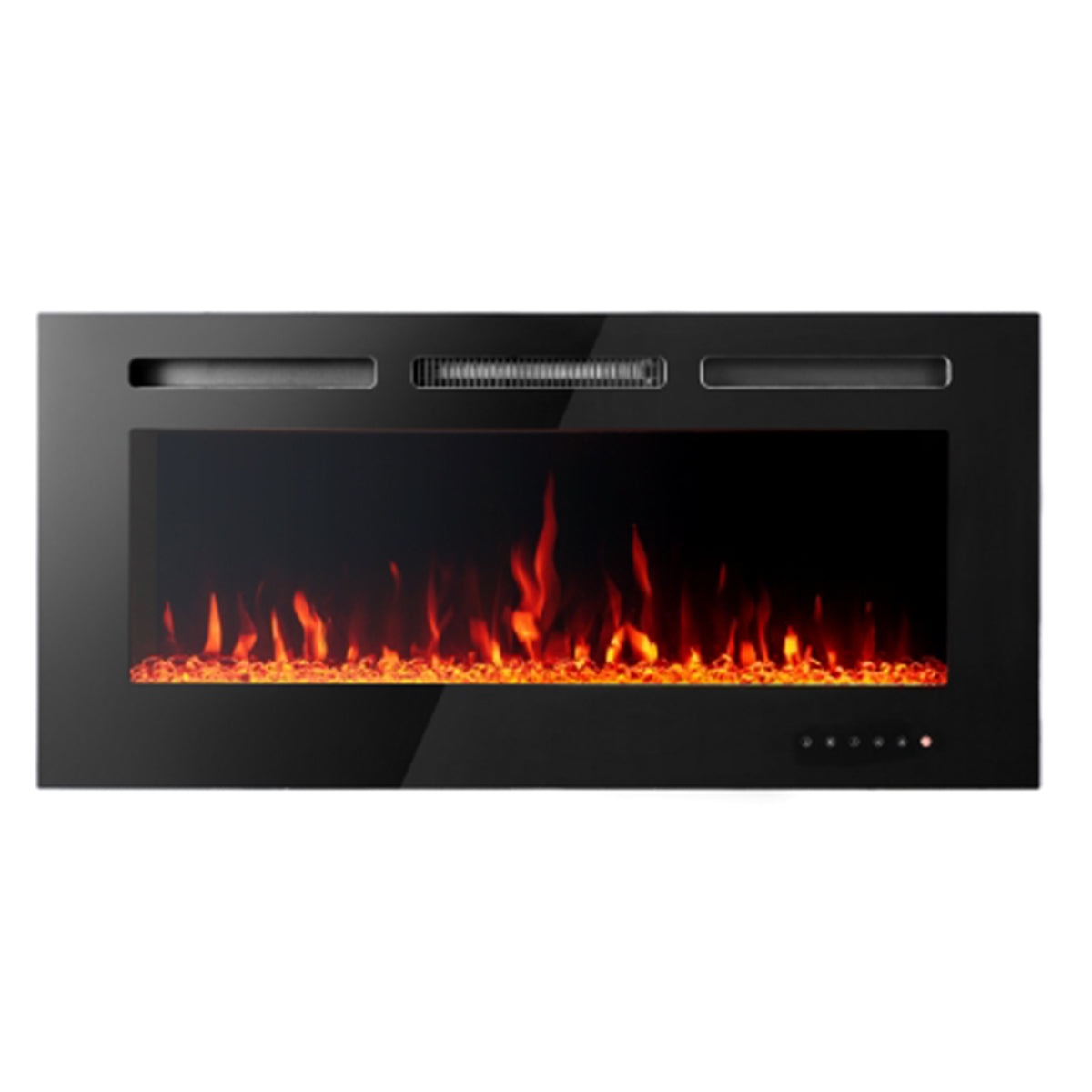 Glass Wall Insert or Mounted Electric Fire With Wi-Fi 60 Inch - Luminis
