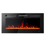 Glass Wall Insert or Mounted Electric Fire With Wi-Fi 60 Inch - Luminis