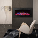 Glass Wall Insert or Mounted Electric Fire With Wi-Fi 60 Inch - Luminis