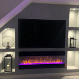 Glass Wall Insert or Mounted Mantel Electric Fire 42 Inch - Mirage
