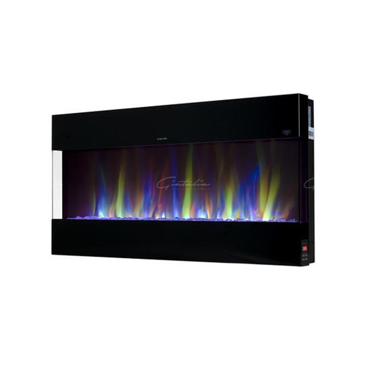 Glass Wall Insert or Mounted Mantel Electric Fire 42 Inch - Mirage