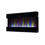 Glass Wall Insert or Mounted Mantel Electric Fire 42 Inch - Mirage
