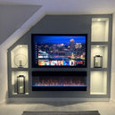 Glass Wall Insert or Mounted Mantel Electric Fire 42 Inch - Mirage