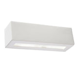 Glass Wall Light With Ceramic Lamp - Cafe Au Lait