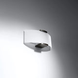Glass Wall Light With Emilio Wooden Support - Tangerine