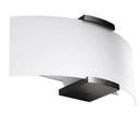 Glass Wall Light With Emilio Wooden Support - Tangerine