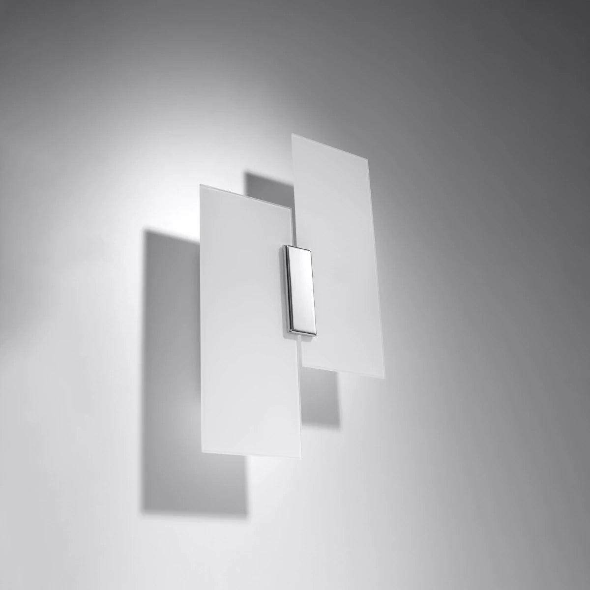 Glass Wall Light With Fabiano Lamp With Steel Support - Tangerine