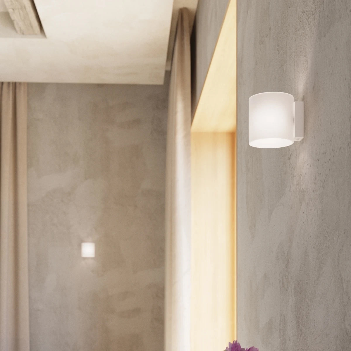 Glass Wall Light With Vici Lamp - Deep Space