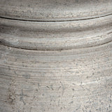Grey Linen Shade Table Lamp With Wooden Base - Uthina